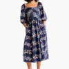 Sale NIC+ZOE Firefly Glow Dress Blue Multi