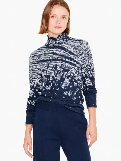 Best NIC+ZOE First Frost Sweater Indigo Multi