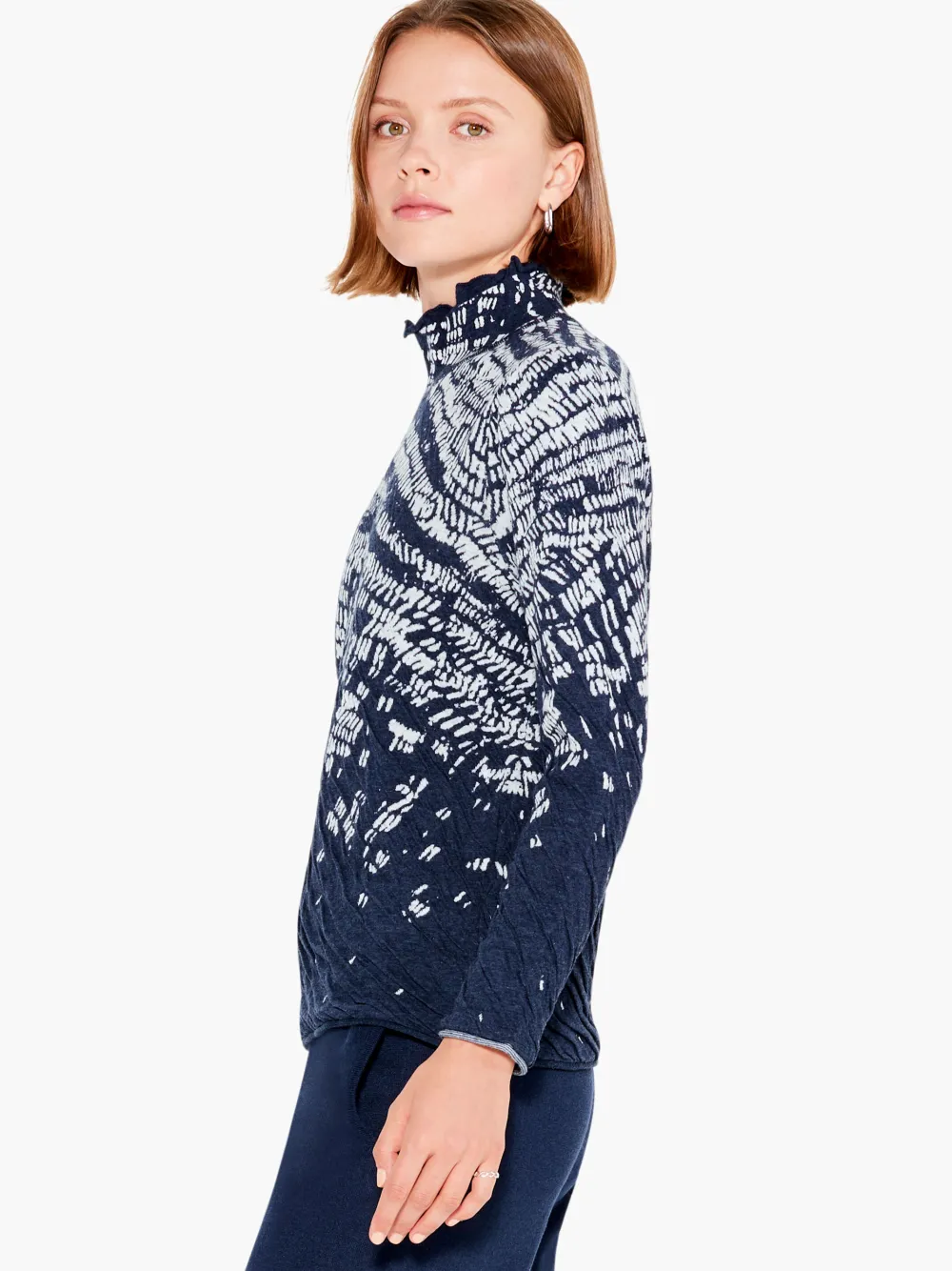 Best NIC+ZOE First Frost Sweater Indigo Multi