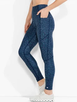 Clearance NIC+ZOE Flexfit Mosaic 7/8 Pocket Legging Blue Multi