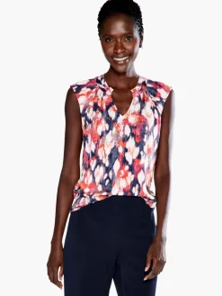 Shop NIC+ZOE Floral Ikat Live In Tank Blue Multi