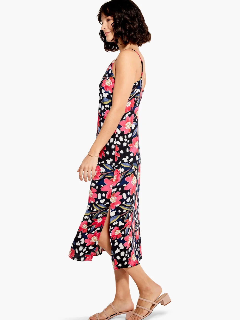 Discount NIC+ZOE Flower Burst Slip Dress Pink Multi