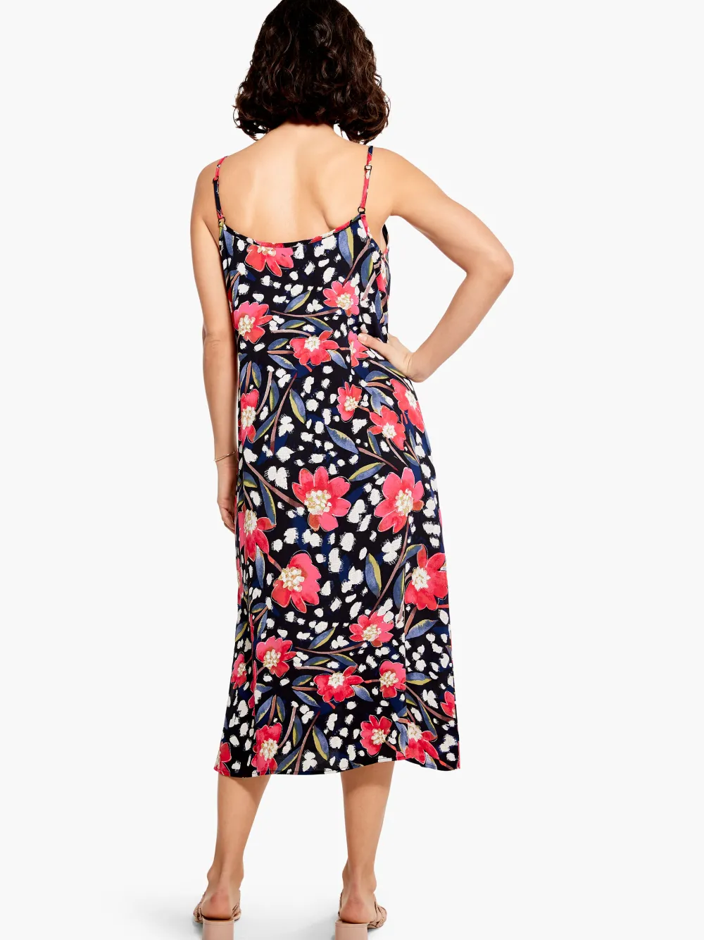 Discount NIC+ZOE Flower Burst Slip Dress Pink Multi