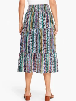 Shop NIC+ZOE Flower Field Skirt Pink Multi