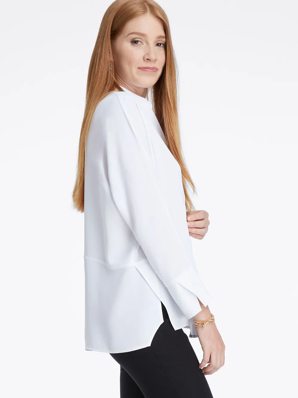 Outlet NIC+ZOE Flowing Ease Blouse Paper White