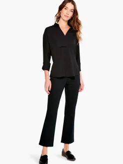 Best Sale NIC+ZOE Flowing Ease Blouse Black Onyx