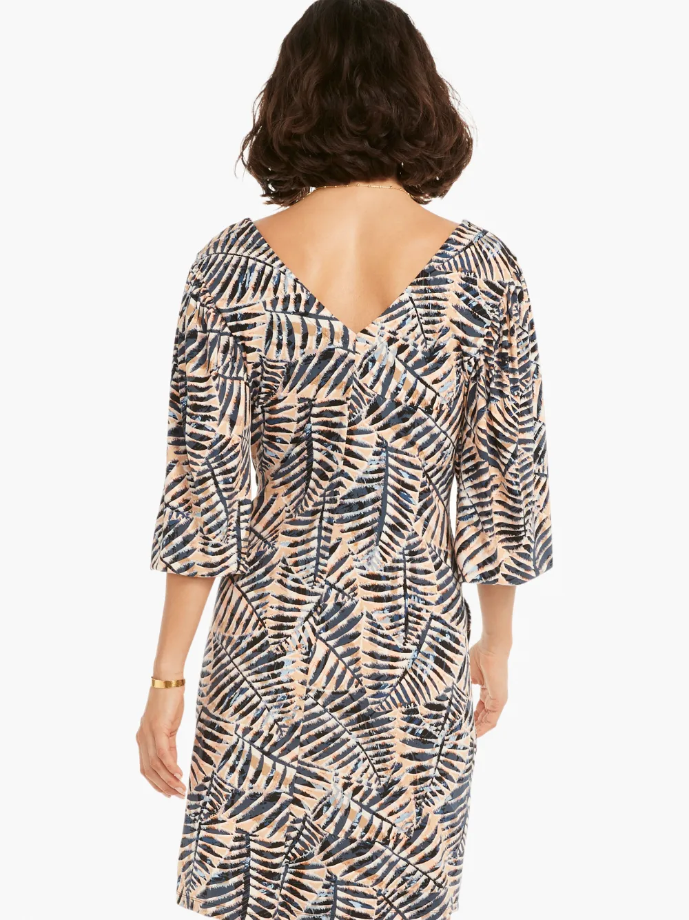 New NIC+ZOE Flowing Ferns Dress Neutral Multi