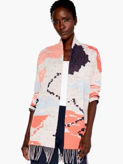 Online NIC+ZOE Fringe Forward Jacket Orange Multi