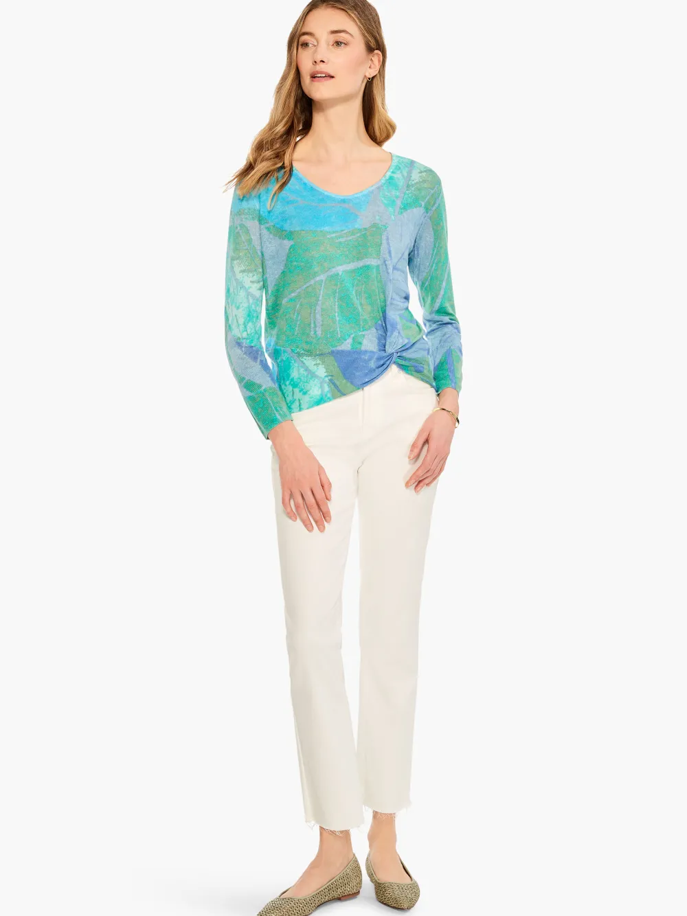 Flash Sale NIC+ZOE Full Bloom Sweater Blue Multi
