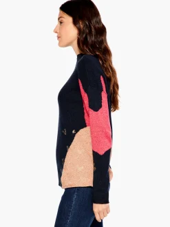 Hot NIC+ZOE Glowing Embers Sweater Blue Multi