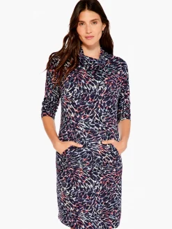 New NIC+ZOE Glowing Sunset Dress Indigo Multi