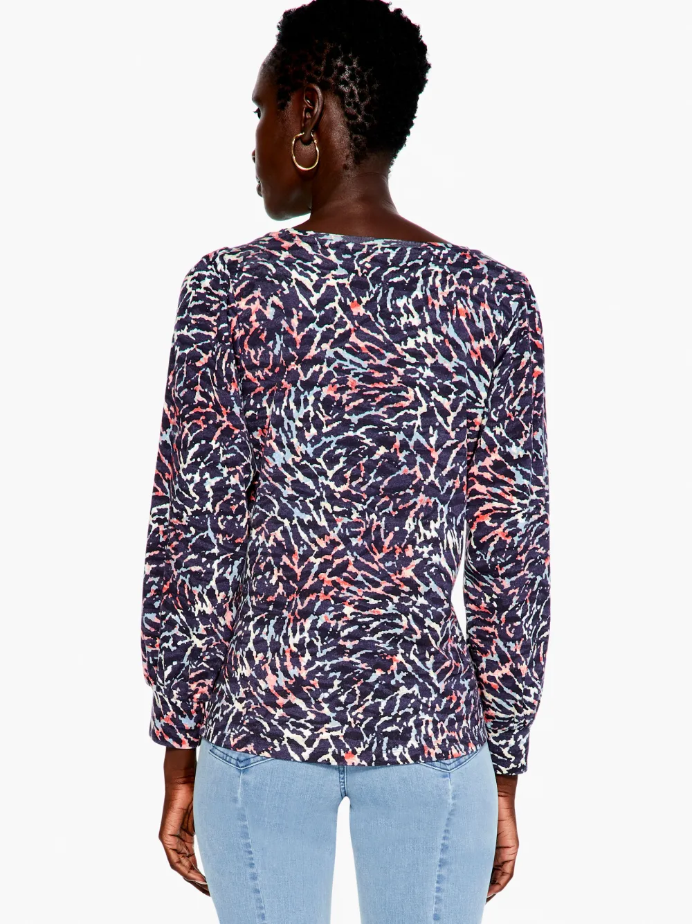 Cheap NIC+ZOE Glowing Sunset Top Indigo Multi