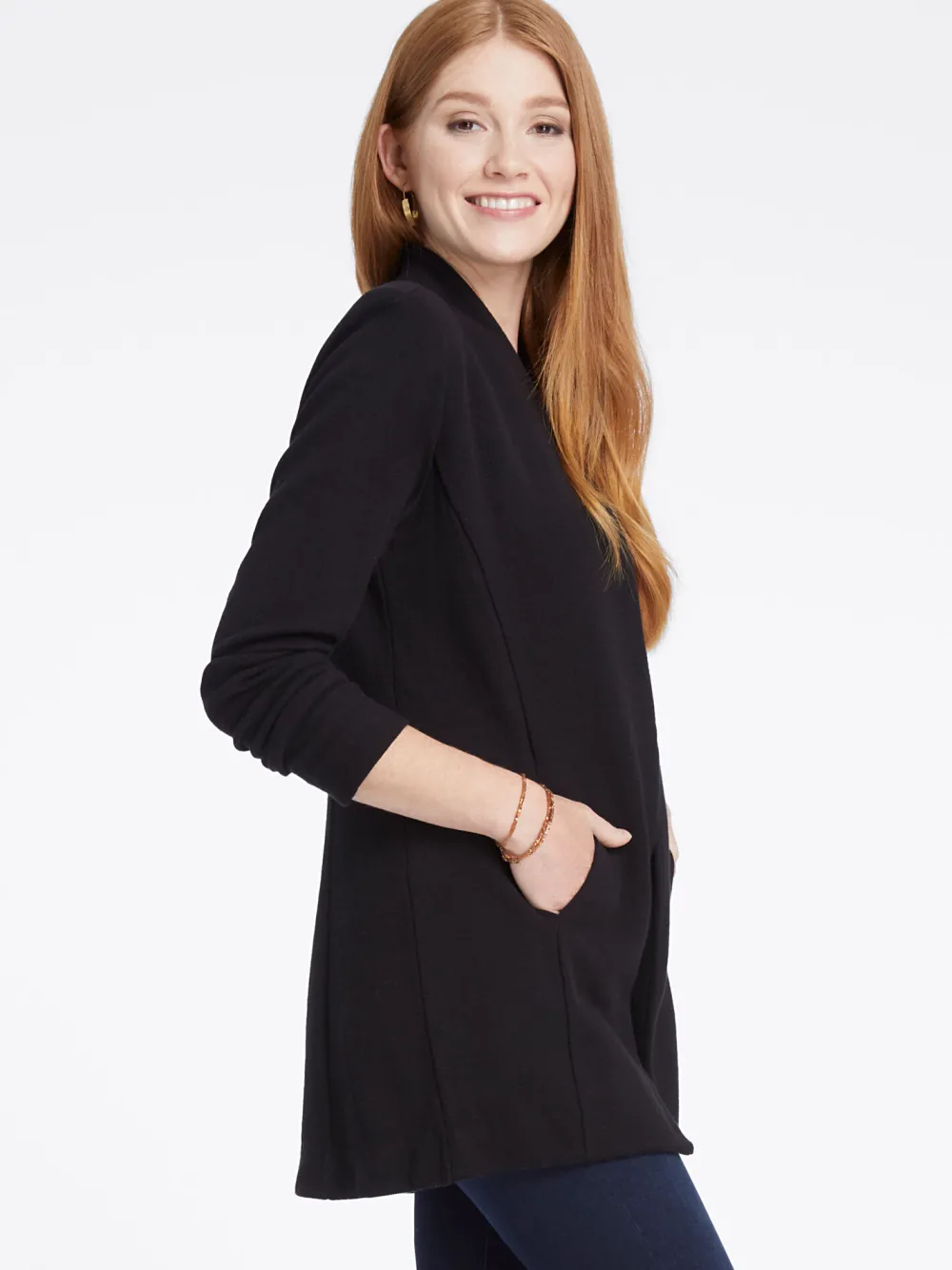 Cheap NIC+ZOE Grace Knit Jacket Black Onyx