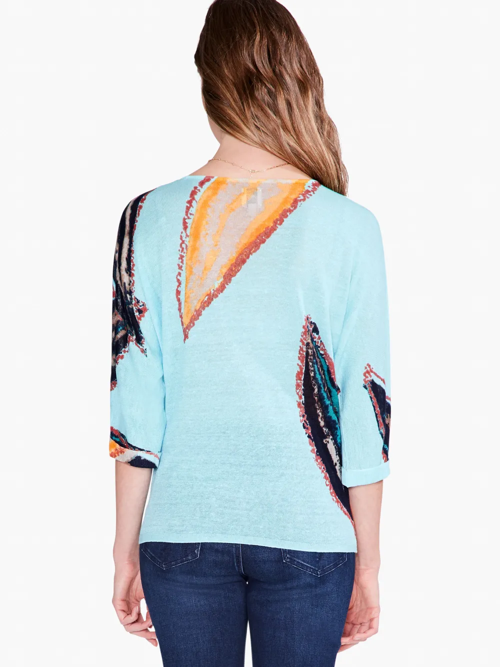 Cheap NIC+ZOE Grove Sweater Aqua Multi