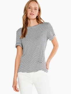 Best Sale NIC+ZOE In Line Twist Tee White Multi