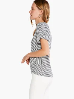 Best Sale NIC+ZOE In Line Twist Tee White Multi