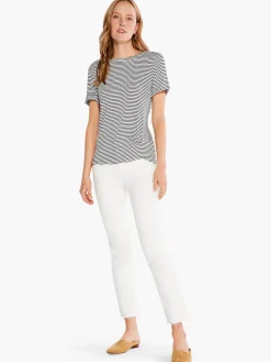 Best Sale NIC+ZOE In Line Twist Tee White Multi