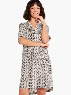 Outlet NIC+ZOE Inky Dots Dress White Multi
