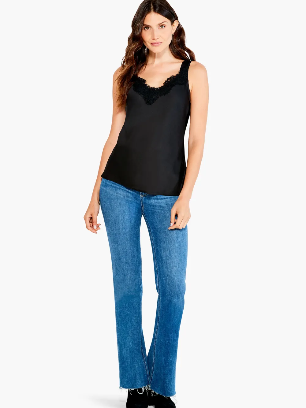 Best NIC+ZOE Lace Cami Tank Black Onyx