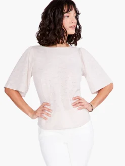 Cheap NIC+ZOE Lacy Ways Top Sandshell