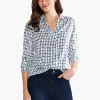 Discount NIC+ZOE Lattice Live In Shirt Blue Multi