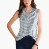 Clearance NIC+ZOE Lattice Live In Tank Blue Multi