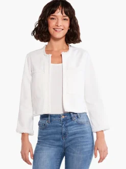 Flash Sale NIC+ZOE Liverpool - Braided Trim Crop Jacket White