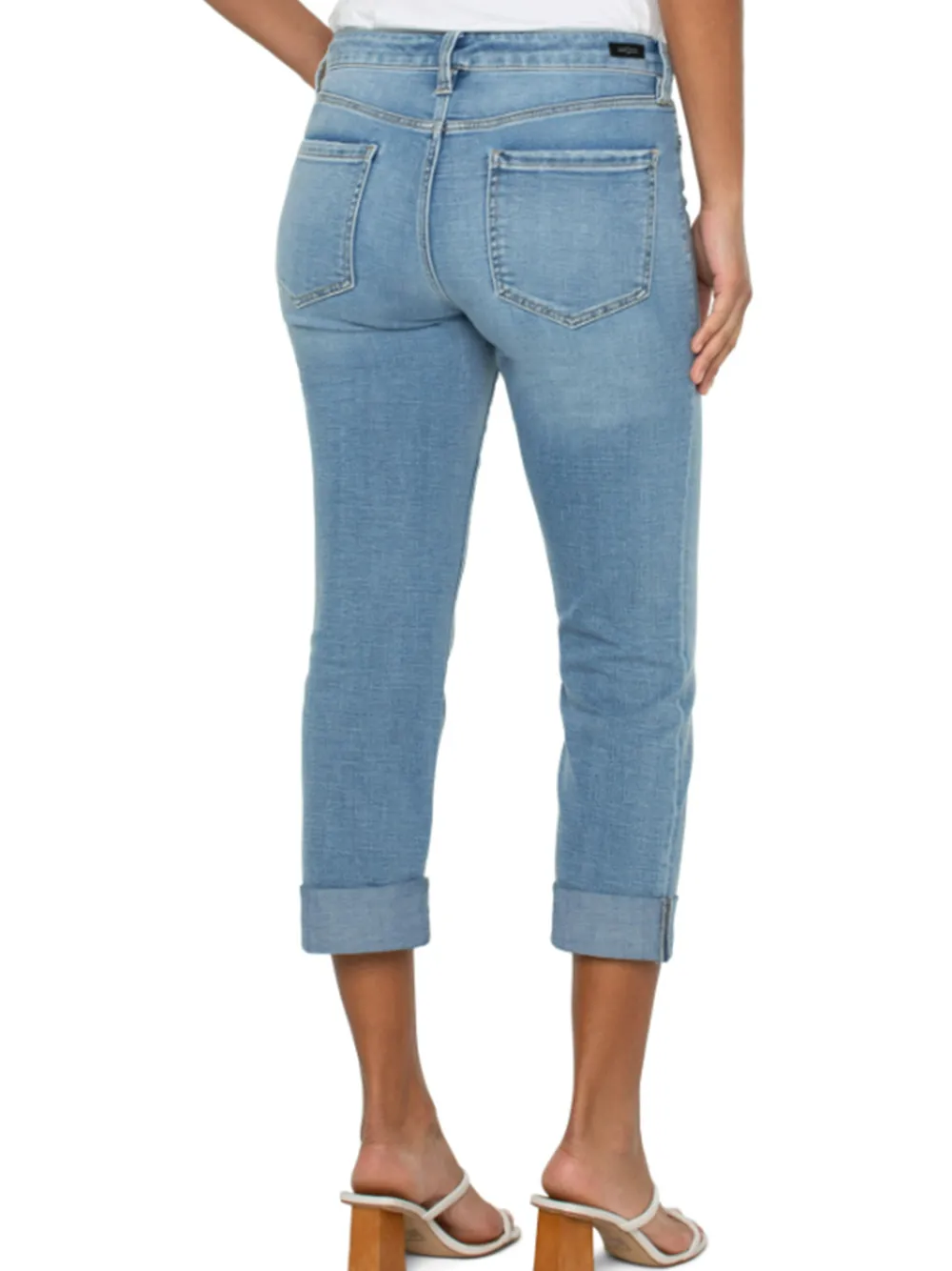 Store NIC+ZOE Liverpool - Charlie Crop With Rolled Hem Light Wash