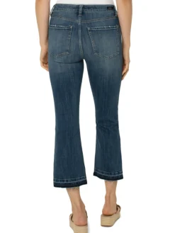 Hot NIC+ZOE Liverpool - Hannah Crop Flare Dark Wash