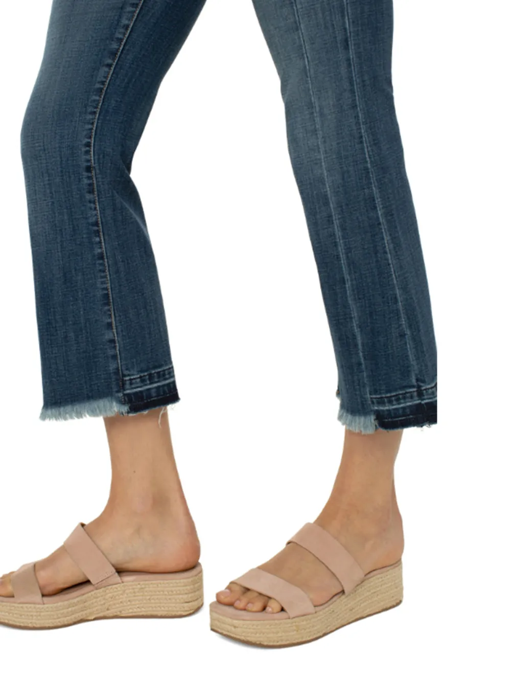 Hot NIC+ZOE Liverpool - Hannah Crop Flare Dark Wash