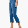 Outlet NIC+ZOE Liverpool Chloe Crop Skinny Jean With Rolled Cuff Denim