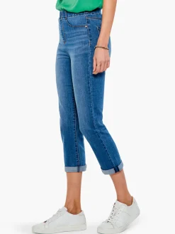 Outlet NIC+ZOE Liverpool Chloe Crop Skinny Jean With Rolled Cuff Denim