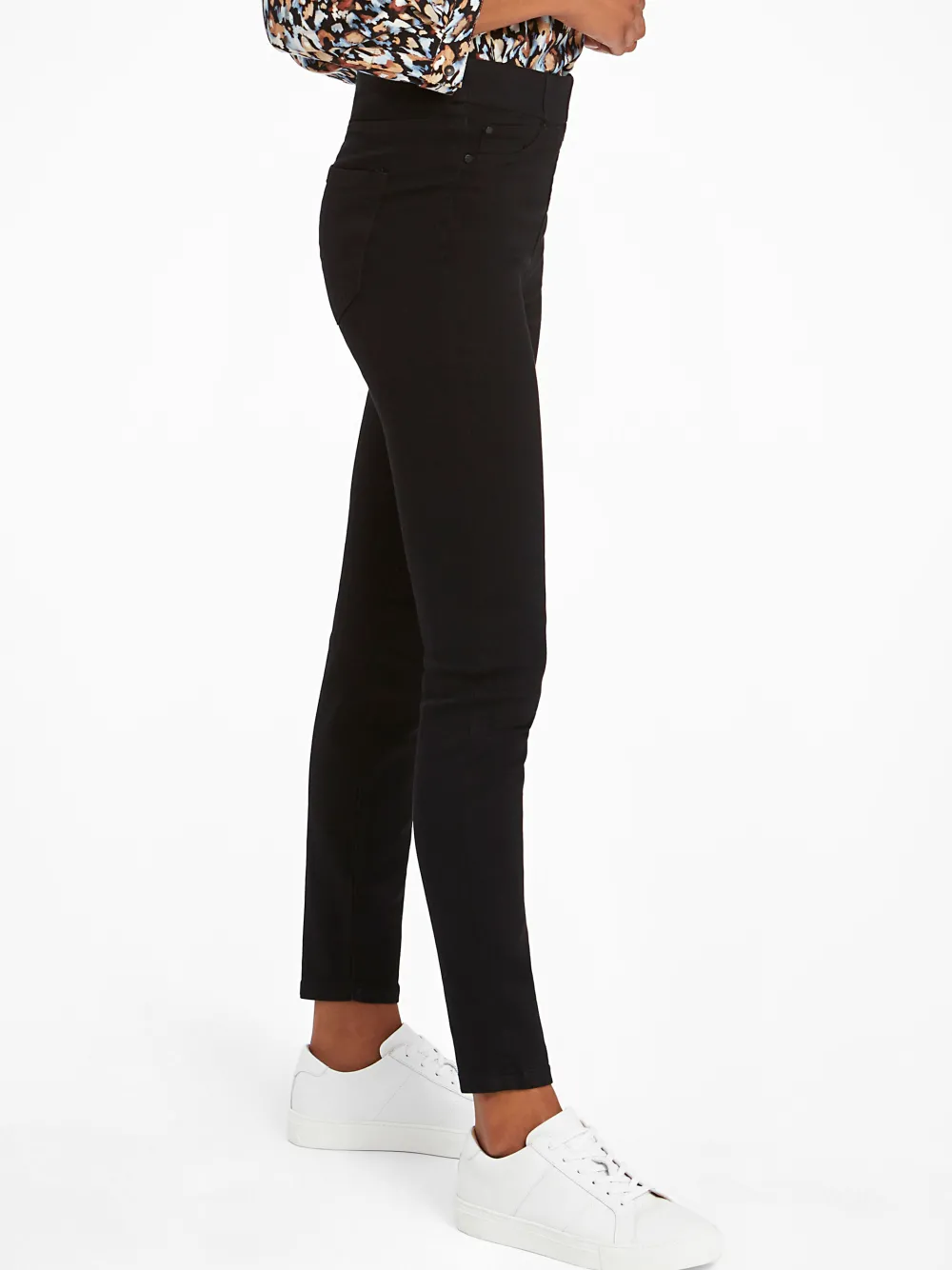 Fashion NIC+ZOE Liverpool Chloe Hi-Rise Ankly Skinny Jean Black