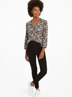 Fashion NIC+ZOE Liverpool Chloe Hi-Rise Ankly Skinny Jean Black