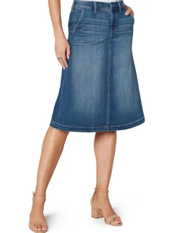 New NIC+ZOE Liverpool Circle Skirt Denim