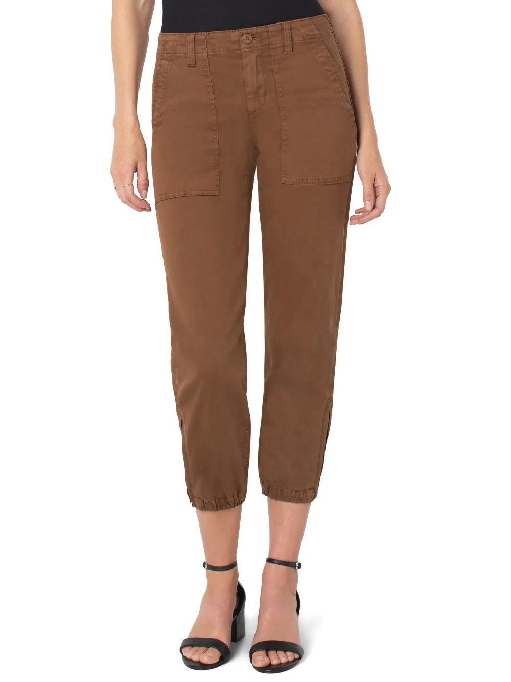 Outlet NIC+ZOE Liverpool Crop Utility Pant Brown