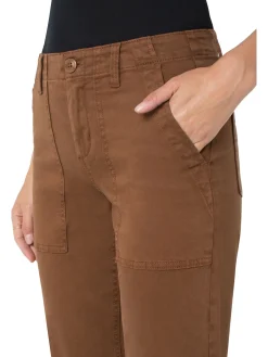 Outlet NIC+ZOE Liverpool Crop Utility Pant Brown