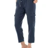 Sale NIC+ZOE Liverpool Elastic Waistband Cargo Pant Navy