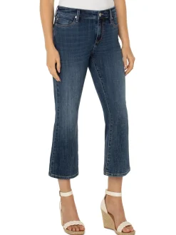 Hot NIC+ZOE Liverpool Hannah Crop Flare Dark Wash