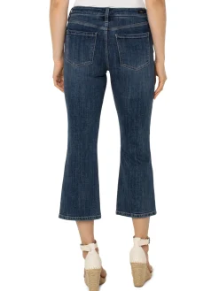 Hot NIC+ZOE Liverpool Hannah Crop Flare Dark Wash