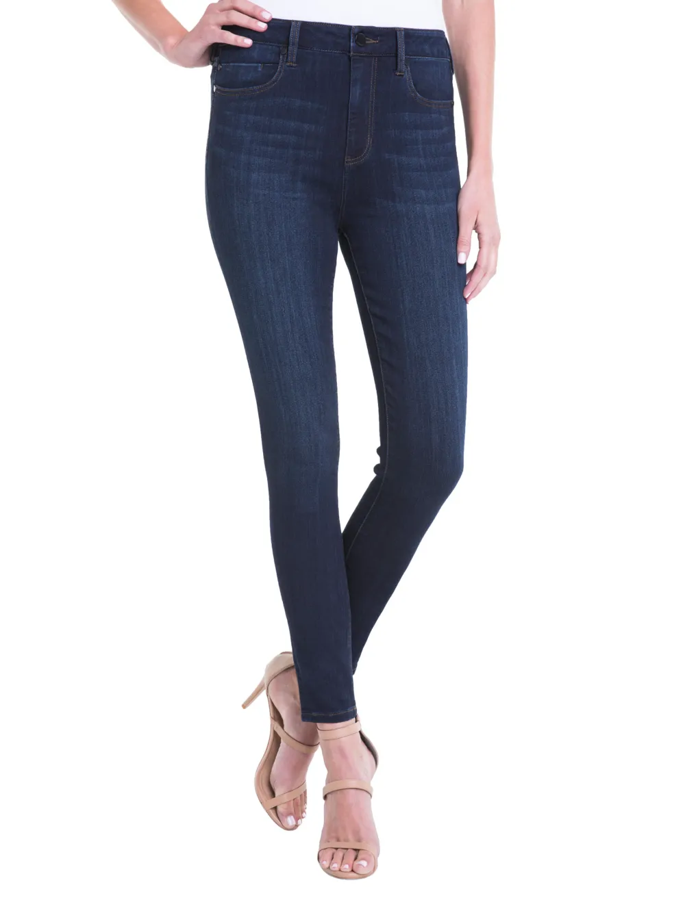 Best NIC+ZOE Liverpool Petite Abby High-Rise Ankle Dark Denim