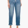 Cheap NIC+ZOE Liverpool The Rascal Tie Front Cuffed Pant Denim