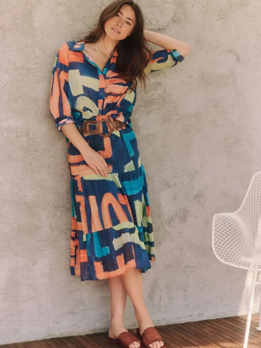 Store NIC+ZOE Love Art Joy Skirt Indigo Multi