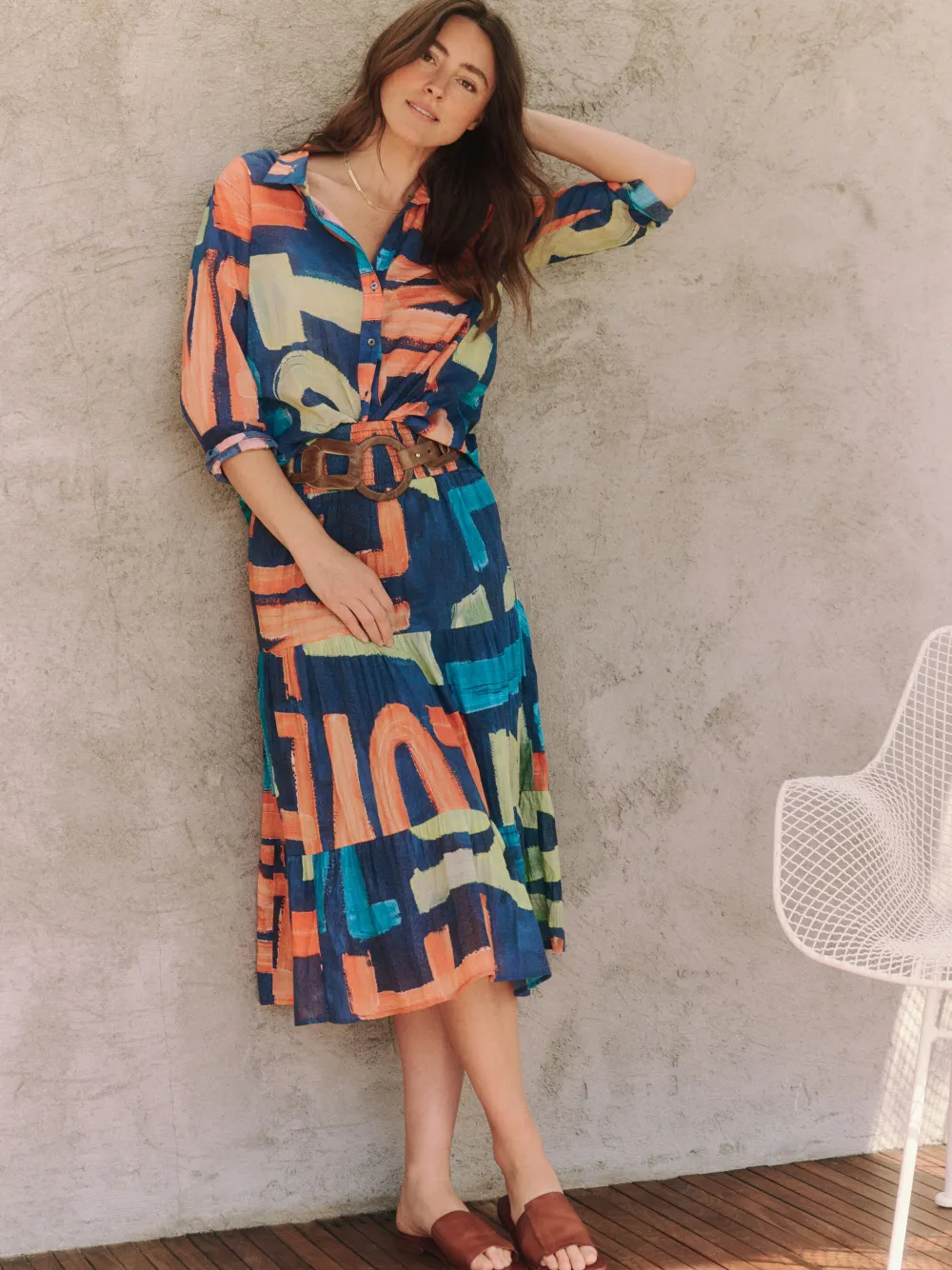 Store NIC+ZOE Love Art Joy Skirt Indigo Multi
