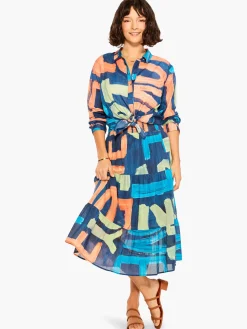 Store NIC+ZOE Love Art Joy Skirt Indigo Multi