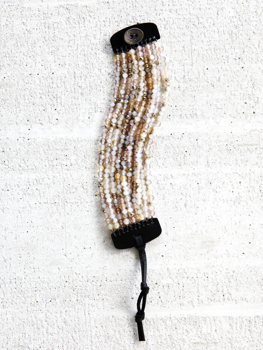 Best Sale NIC+ZOE Marlyn Schiff Beaded Strand Bracelet Grey
