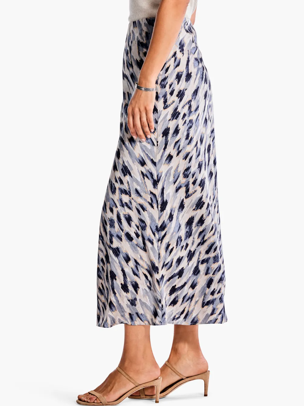 Online NIC+ZOE Misty Ikat Slip Skirt Grey Multi