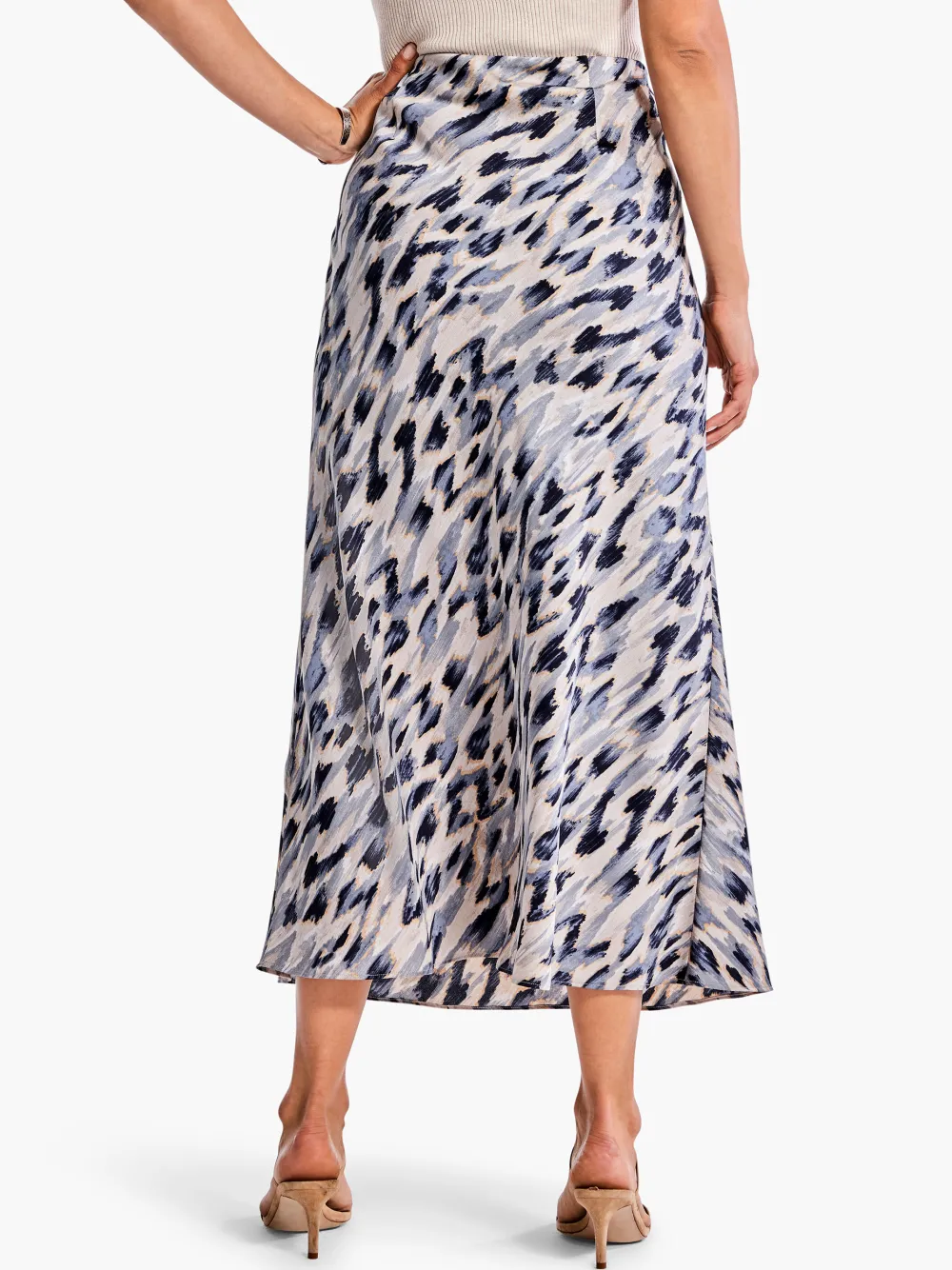 Online NIC+ZOE Misty Ikat Slip Skirt Grey Multi
