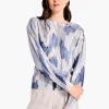 Sale NIC+ZOE Misty Ikat Sweater Grey Multi