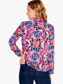 Shop NIC+ZOE Modern Kaleidoscope Top Pink Multi